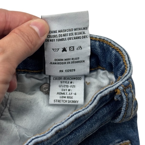 Lovers And Friends Ricky Low Rise Distressed Skinny Jeans Size 27 - Picture 7 of 16